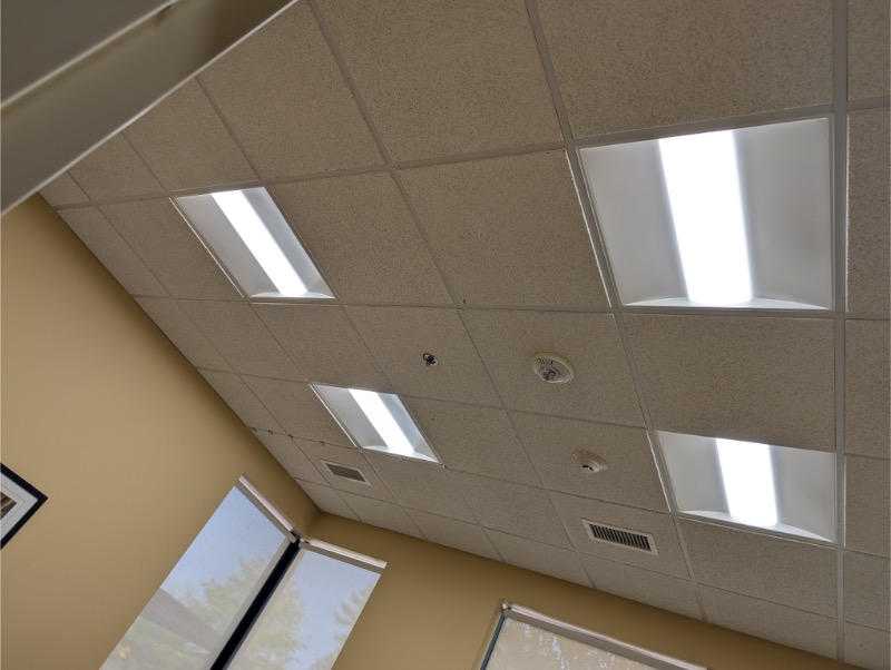 2x2 Frosted Troffer in Drop Ceiling