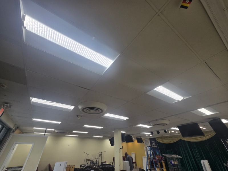 2x4 Clear Troffer Worship Hall
