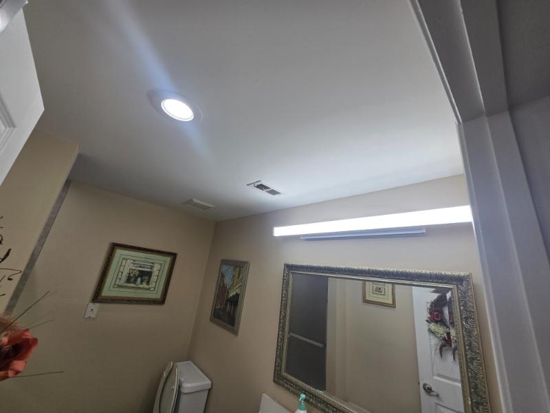 6 Inch Recessed Light and 4ft Strip Frosted Bathroom
