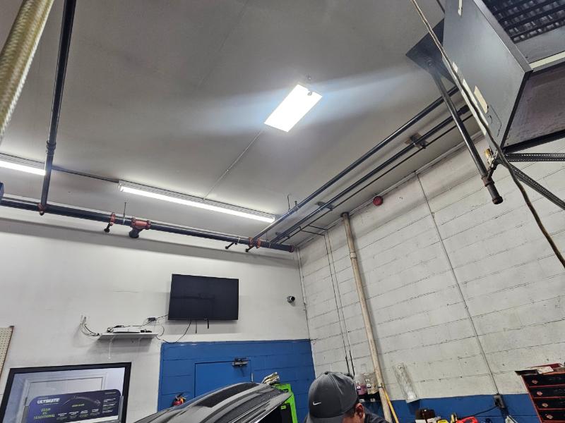 Linear HB and frosted 8ft strip auto shop